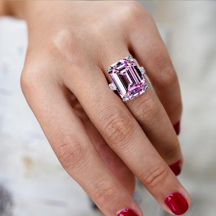 Luxury CZ Wedding Engagement Ring