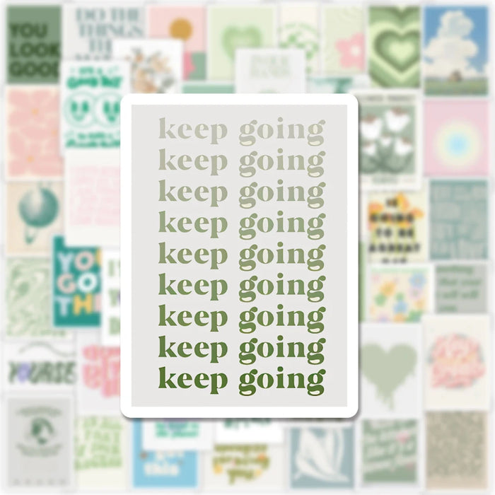 Cartoon Inspirational Quote Stickers