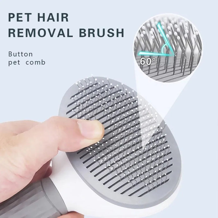 Self-Cleaning Pet Hair Remover Brush