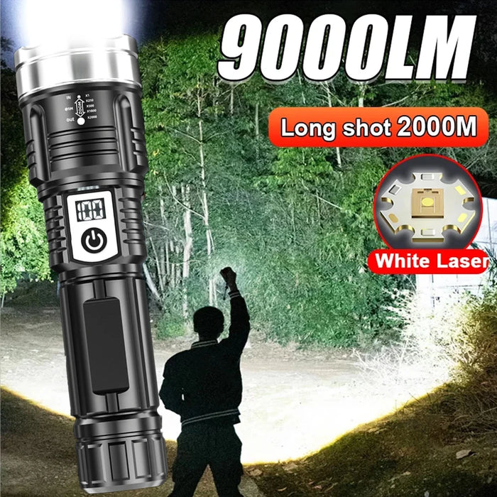 Powerful White Laser LED Flashlight