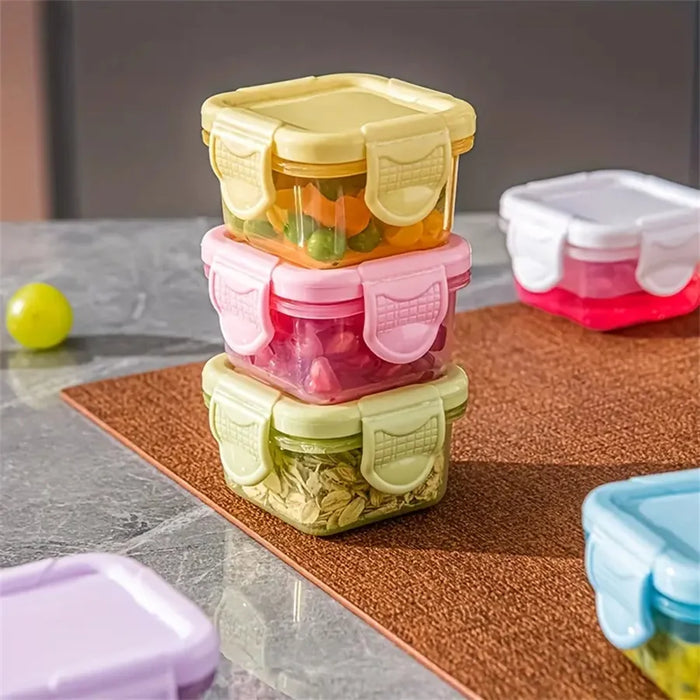 4pcs Mini Bento Box Food-Grade Thickened Sealed Snack