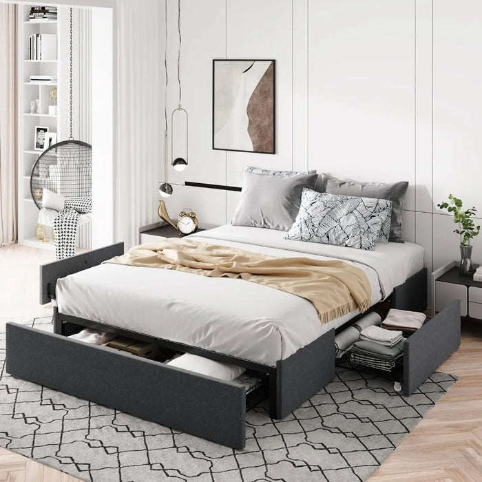 ComfortRest Fabric Upholstered Queen Bed Frame