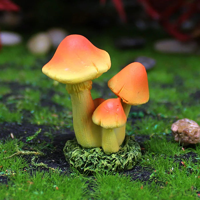 Mini Resin Mushroom Figurine