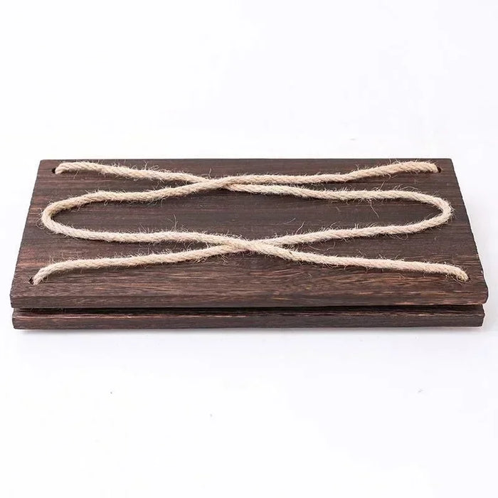 Wooden Rope Swing Wall Hanging Plant Flower Pot Tray