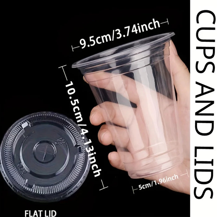 Clear Disposable Cups with Lids