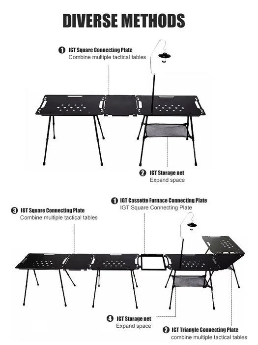 Camping IGT Tactical Table with Accessories