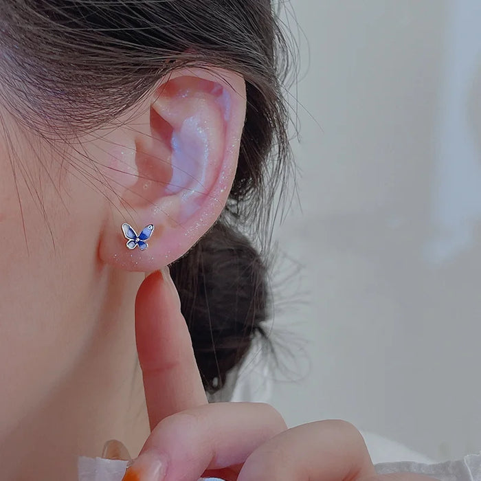 Exquisite Korean Butterfly Stud Earrings