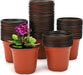 100 Pcs 4" Plastic Plants Nursery Pot/Pots Seedlings Flower Plant Container Seed Starting Pots
