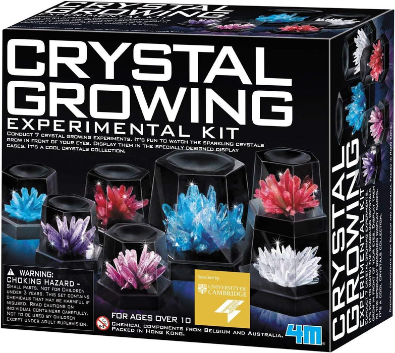 7 Crystal Growing Science Experimental Kit with Display Cases - Easy DIY STEM Toy Lab Experiment Specimens, Educational Gift for Kids, Teens, Boys & Girls