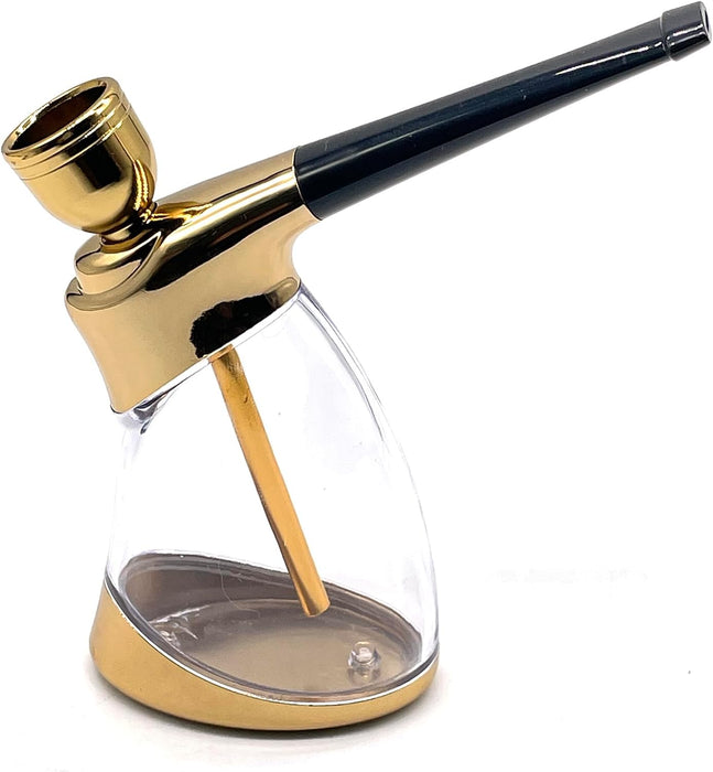 Portable Mini Hookah Set with Shisha Accessories Handheld Hookahs Set Gifts for Boyfriend Father Husband or Friends Golden