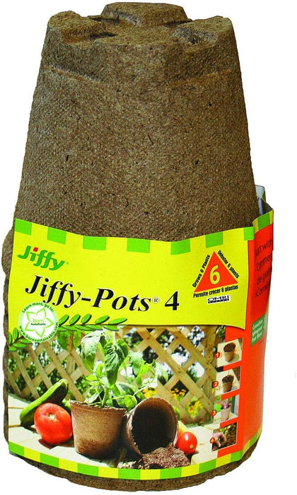 -Potsorganic Seed Starting 4" Biodegradable Peat Pots, 6 Pack