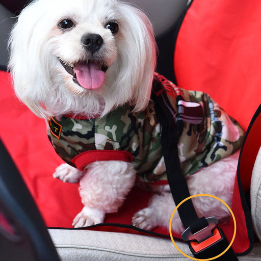 (2-Pack) Pet Seat Belt,  Restraint Adjustable Dog Cat Car Safety Seatbelt Nylon Fabric Dog Vehicle Harness Seatbelts, Black