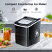 Ice Makers Countertop with Self-Cleaning, 26.5Lbs/24Hrs, 9 Cubes Ready in 6~8Mins, Portable Ice Machine with 2 Sizes Bullet Ice/Ice Scoop/Basket for Home/Kitchen/Office/Bar/Party, Black