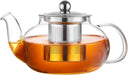 Tea Pot for Stove, 20 oz Stovetop Clear Glass Teapot with Infuser