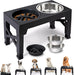 Elevated Dog Bowls with 5 Adjustable Heights Stand