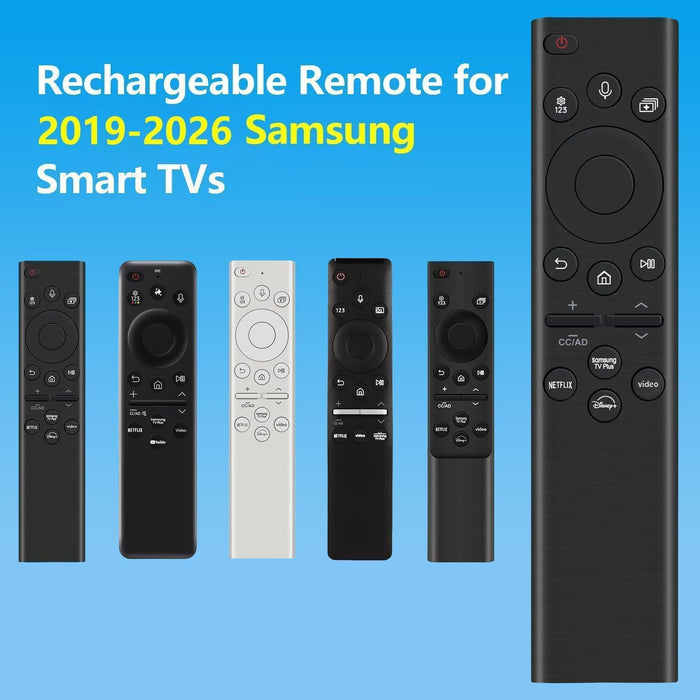 Rechargeable TV Remote for Samsung Smart TVs, Replacement for All 2019-2026 Samsung TV Remote Control with Voice Control