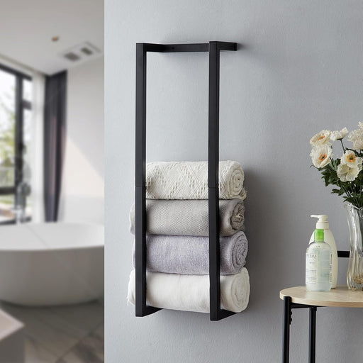 Towel Rack for Rolled Towels, Towel Rack for Bathroom,Wall Mounted Metal Bathroom Organizer, Bath Towel Holder Wall for 
