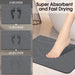 Stone Bath Mat for Bathroom, Diatomaceous Earth Shower Mat, Quick Dry, Grey