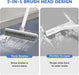 Grout Cleaner Brush with Long Handle, V-Shaped Floor Scrub Brush