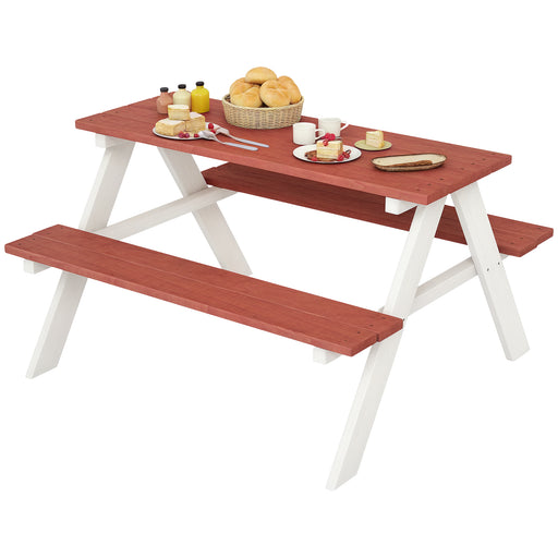 Wooden Kids Picnic Table and Bench Set