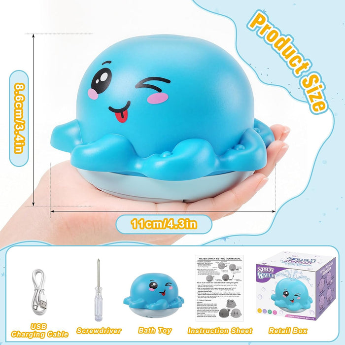 Light Up Baby Bath Toys for Babies 3+, Kids Essentials(Octopu)