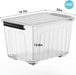 72 Quart Plastic Storage Bin, Stackable and Nestable Storage Boxes with Clear Lids and Secure Latching Buckles, Large Storage Container (Clear, 72Quart-4Pack)