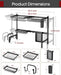 Over The Sink Dish Drying Rack - Adjustable 2 Tier Large Capacity Stainless Steel Drainer with Cutlery & Utensil Holders, Kitchen Storage & Organization, 30"-33.9" L x 11" W x 21.5" H, Black