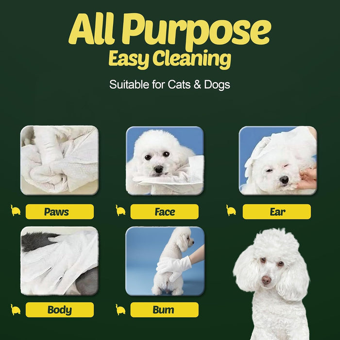 Pet Wipes for Dogs & Cats - Paws, Ears & Butt Cleaning, 400 Count