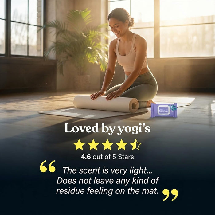 Yoga Mat Cleaning Wipes (Lovely Lavender), 1 (1 Pouch = 30 Wipes)