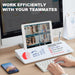 Small Desktop Whiteboard -Glass Dry Erase Board Computer Keyboard Stand White Board Surface Pad with Drawer, Desk Organi