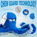 Tough Dog Toys, Stuffed Chew Large Dog Toys to Keep Them Busy, Interactive Squeaky Tug of War Doggie Toy, Crinkle Blue O