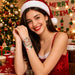 Christmas Bracelets for Women, Beaded Stretch Bracelet, Xmas Jewelry