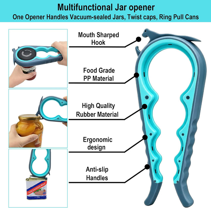 Jar Opener & Bottle Opener for Seniors with Arthritis, Weak Hands