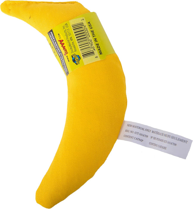Catnip Chi-CAT-a Banana Toy for Cats - 7 Inches - Durable Cotton Twill - Made in the USA - Stuffed with Organically Grow