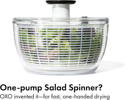 OXO Good Grips 6.22 Qt Salad Spinner, Vegetable Washer with Bowl & Strainer