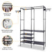 Freestanding Metal Garment and Shoe Rack