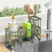 Sink Caddy, Sponge Holder for Kitchen Sink, Kitchen Sink Organzier with High Brush Holder, Rustproof Stainless Kitchen Gadgets Sink Accessories, Organizadores De Cocina, Patent 1038566S