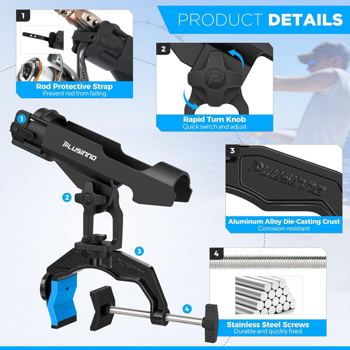 1/2/4 Pack Fishing Rod Holders for Boat, Fishing Rod Holder