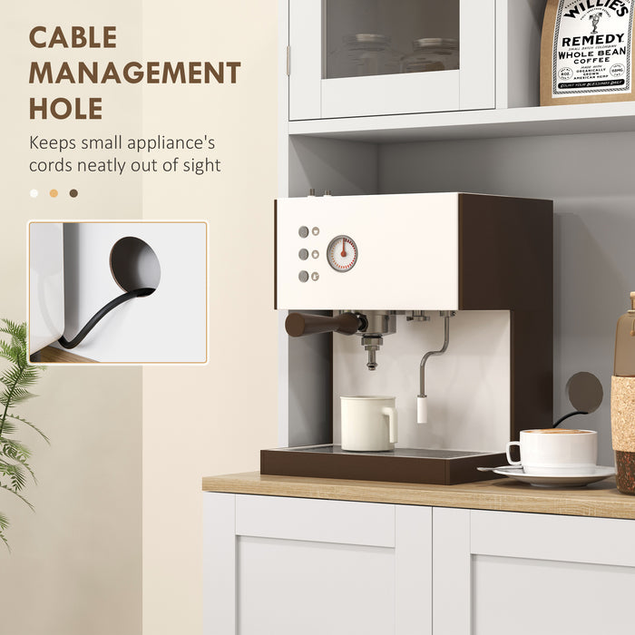 Tall Kitchen Pantry and Microwave Cabinet