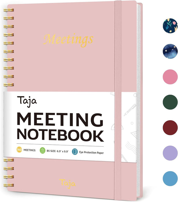 Meeting Notebook for Work, Meeting Planner, 6.9" X 9.9", 160 Pages