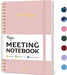 Meeting Notebook for Work, Meeting Planner, 6.9" X 9.9", 160 Pages