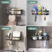 Shower Caddy 6-Pack, Bathroom Organizers and Storage Shelves, Black