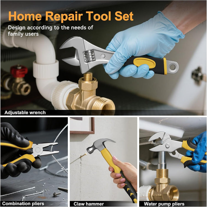 328 Piece Tool Kit for Home,Hand Repair Tool Set,Toolbox Storage Case with Drawer,General Household/Auto Tool Kit,Perfect for Homeowner, DIY, Handyman