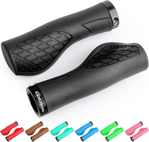 Bike Grips,Ergonomic Bicycle Handlebars Grips Shock Absorbing Dual-Density Silicone,Universal 22.2mm Fit with 3D Non-Sli