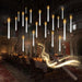 Flameless Floating Candles with Wand，20 Pcs Magic LED Hanging Taper Candles，Flickering Battery Operated Taper Candle wit