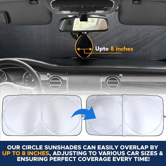 Car Windshield Sun Shade, Front Window Sun Blocker for SUVs,Sedan