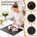 Coffee Mat Super Absorbent Dish Drying Mat Coffee Bar Mat 12"x 19", Black