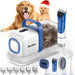 Dog Grooming Vacuum Kit, 15000Pa Clipper, Shedding Brush, 2L, White