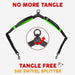 Exquisite Double Dog Coupler No Tangle Swivel for Two Medium Dogs. Premium Quality Attachment for Easy Dog Walking. You Will Absolutely Love This Amazing Gear (Black & Green)