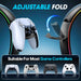 RGB Headphone & Controller Stand with 9 Light Modes - Foldable Controller Hanger for Desk - Earphone Stand with Cable Or